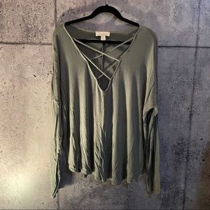 Forever 21 Olive Long Sleeve